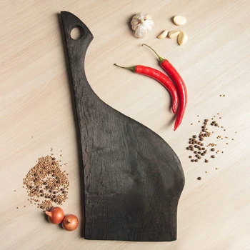 

Chopping board, for serving "Black Druid", 50x20 cm, solid oak