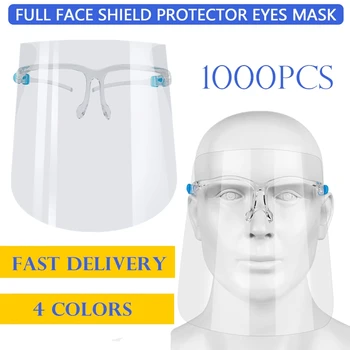 

1000pcs/lot DHL Ship ! Full Face Mask Transparent Anti Fluids Face Shield Anti Dust Anti Splash Mouth Face Clear Protective Mask