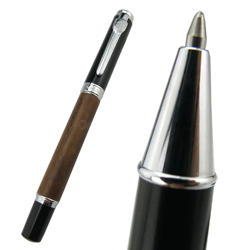 Jinhao Pear Wood Rollerball Pen Wooden Barrel Writing Signature Pen Office & School & Home Professional Rollerball Pen