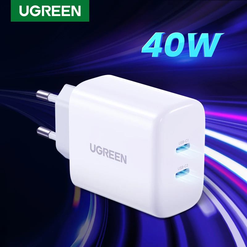 UGREEN Dual 20W PD USB C Charger for iPhone 13 12 Fast Quick Charge 4.0 3.0 Charging Samsung Mobile Phone | Мобильные телефоны и