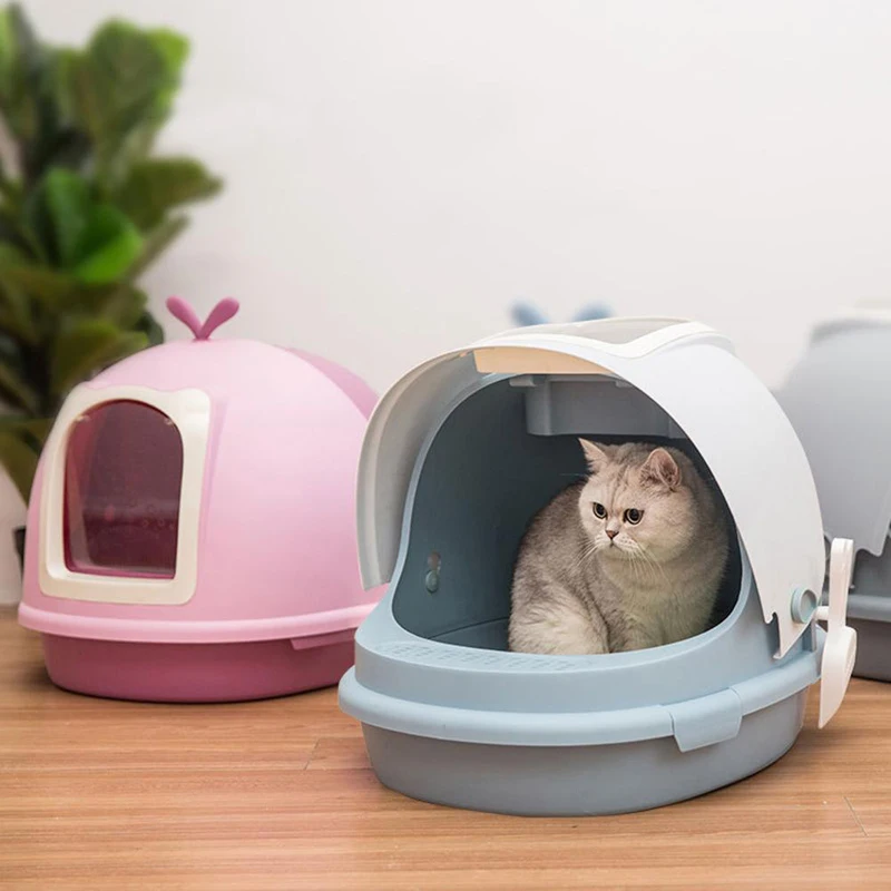 Кошачий Ящик для мусора Большой кошачий Туалет товары для домашних животных полностью закрытый ящик кошачий лоток для песка дезодорирование