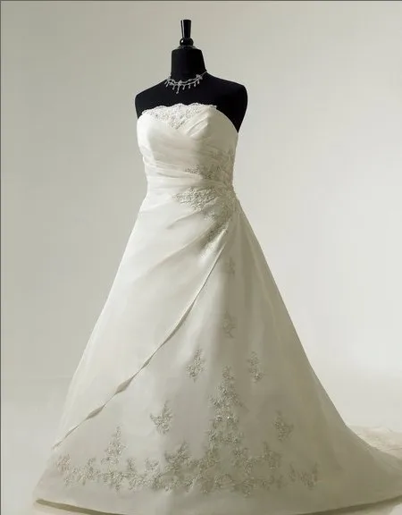 

free shipping strapless thermal imager applique features lace-up closure lace bridal gown 2018 Mother of the Bride Dresses