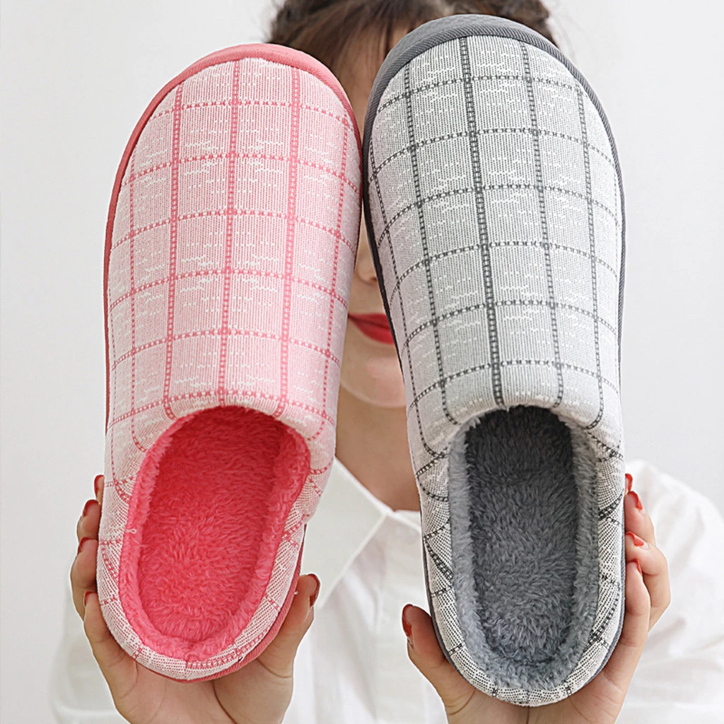 SAGACE Mens Slippers Indoor Slip-on Cotton Men Slippers Fur Slides Slippers Bottom Soft Indoor Shoes Comfortable Shoes 1128