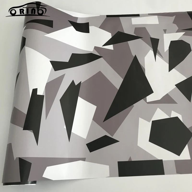 Black Grey White Vinyl Wrap Sticker-4