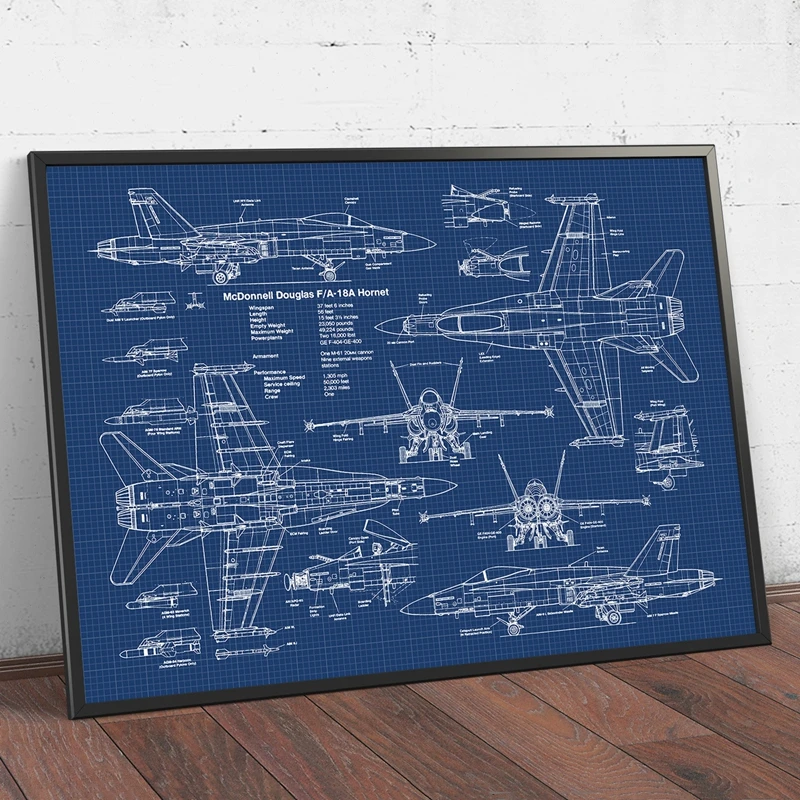 Air-Force-Plane-F18-Patent-Prints-Airplane-Poster-Fighter-Jet-Blueprint-Art-Canvas-Painting-Picture-Pilot (7)