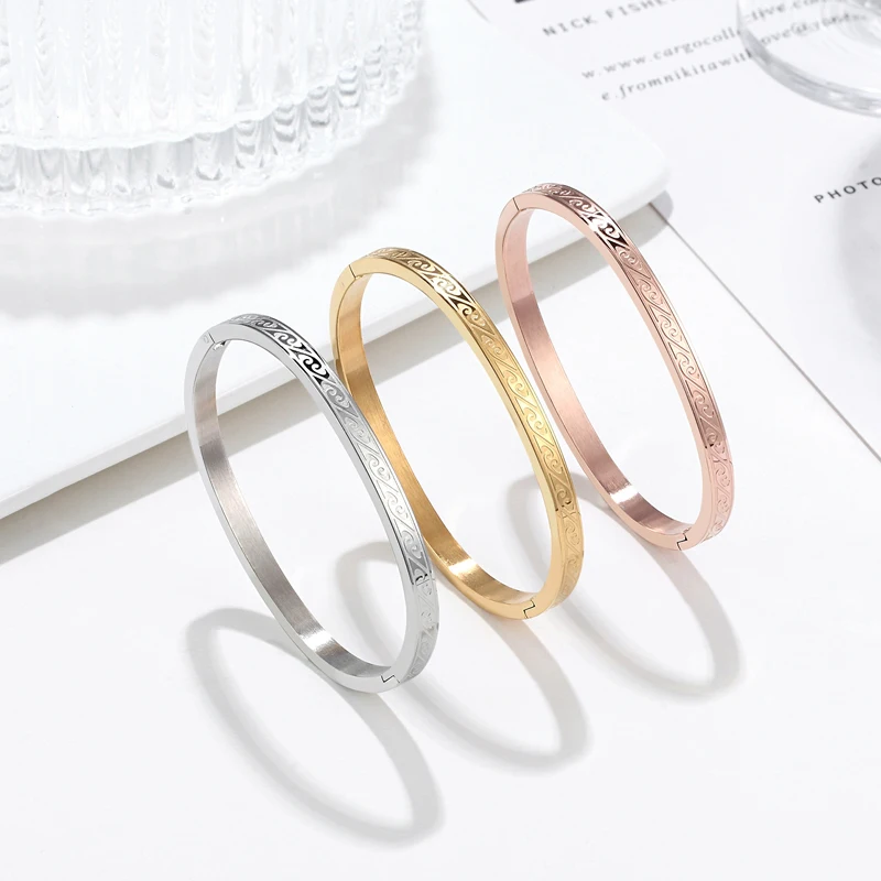 Stainless Steel Bangle Bracelet for Kids Mother