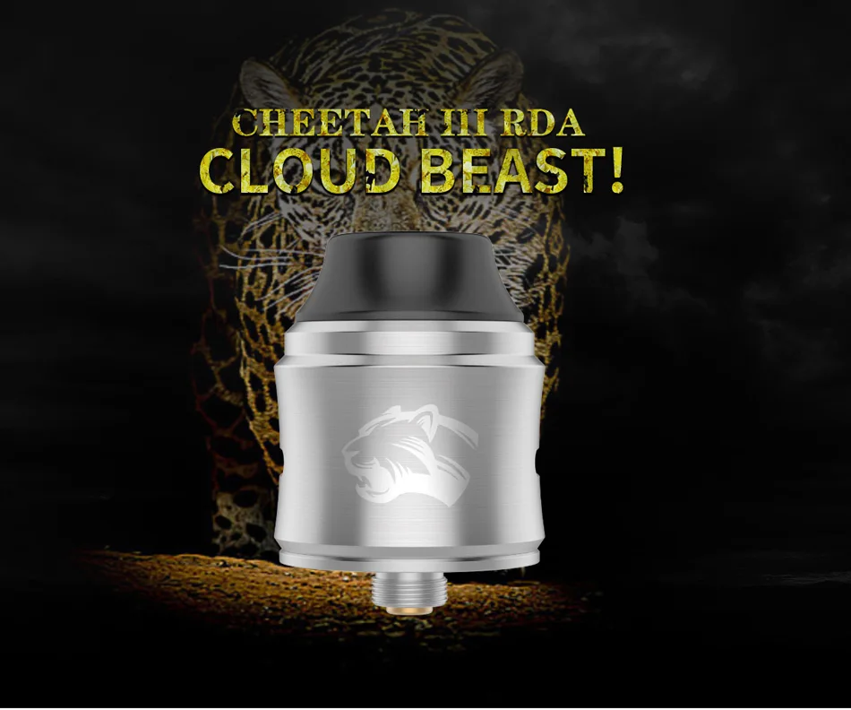 

Original OBS Cheetah 3 RDA Tank Atomizer 25mm Diamete Middle Air Flow Updated Dual Coils Cloud Chasing Vaporizer