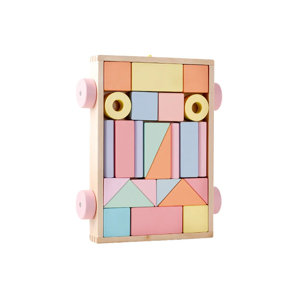 Education For Kids Fun Learning Toys For Children Wooden Puzzle Brain Teaser Toy Tangram Puzzle Smart Colorful (24 pieces)W815