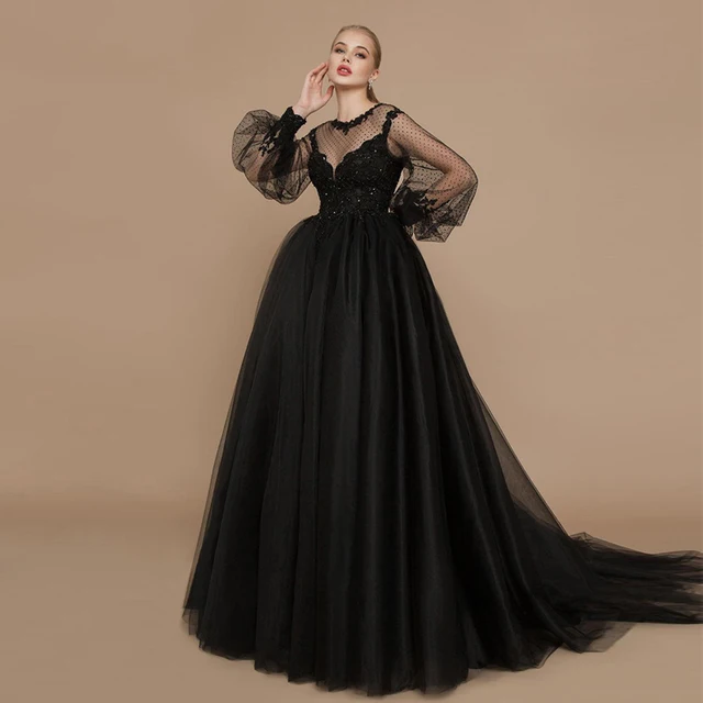$US $89.99 Verngo A Line Evening Dress Long Elegant Appliques Lace Prom Dress Long Sleeves Party Gowns Beading Crystal Formal Dress