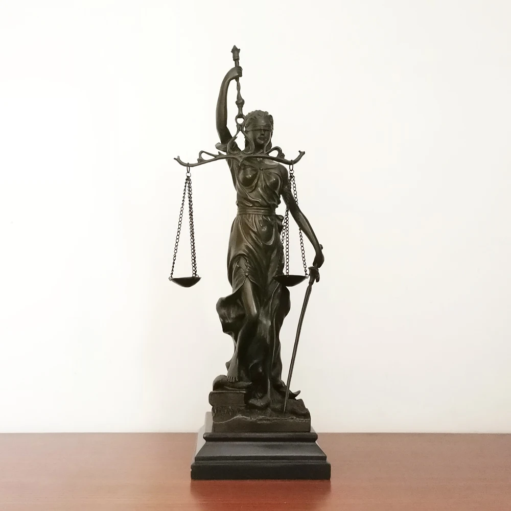 女性正義ギリシャ女神像ブロンズブラインドthemis Justitia彫刻神話置物アンティークアート家の装飾 Scales Of Justice Scales Of Justice Statuescale Small Aliexpress