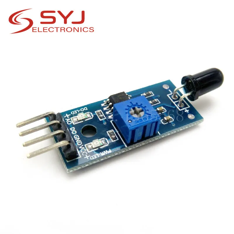 1 шт./лот LM393 4 Pin ИК обнаружения Сенсор модуль пожарный извещатель инфракрасный