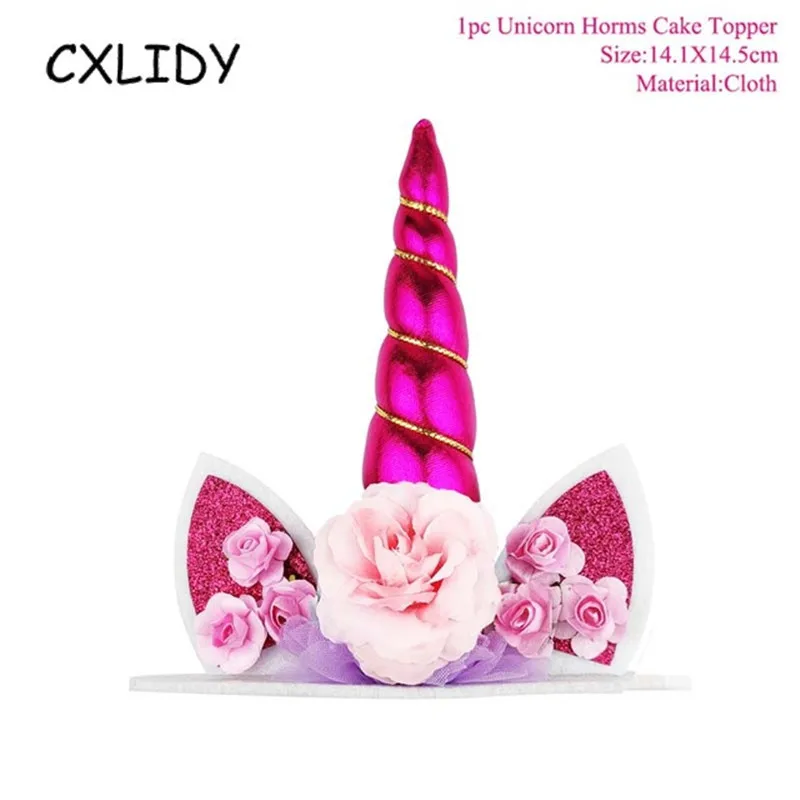 Rainbow Unicorn Cupcake Wrappers Cake Topper Happy Birthday Party Cake Decorations Kids Baby Shower Unicorn Party Supplies GM001 (6)