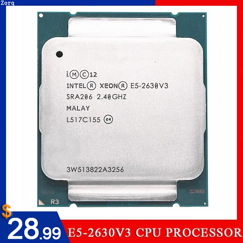 Процессор Intel Xeon E5 2630 V3 SR206 б/у процессор 8 ядер 85 Вт разъем LGA 2 4-3 2011 ГГц | Компьютеры