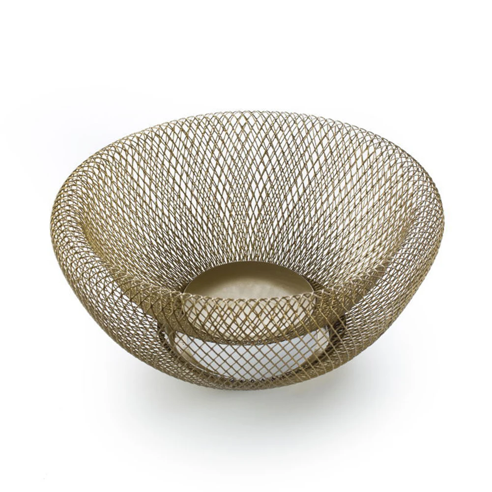 

Double-walled Cheese Modern Storage Box Bread Wrought Iron Fruit Basket Kitchen Living Room Candy Biscuit Party Nordic Style