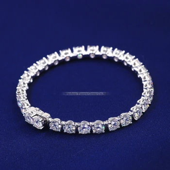 

Tianyu gems moissanite diamonds tennis bracelet 10k white gold material bracelet