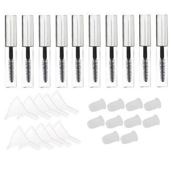 

Empty Mascara Eyelash Growth Liquid Cream Container, with Eyelash Wand Funnels, Comestic Tubes Vials Portable Kit