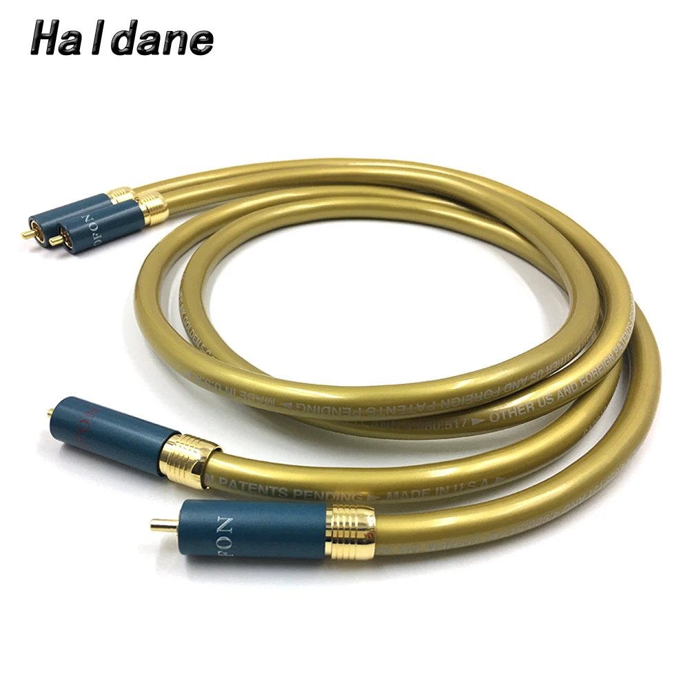 

Haldane Pair HIFI Type-1 Gold Plated RCA Plug Audio Cable 2RCA Male to Male Interconnect Cable for Cardas HEXLINK GOLDEN 5-C