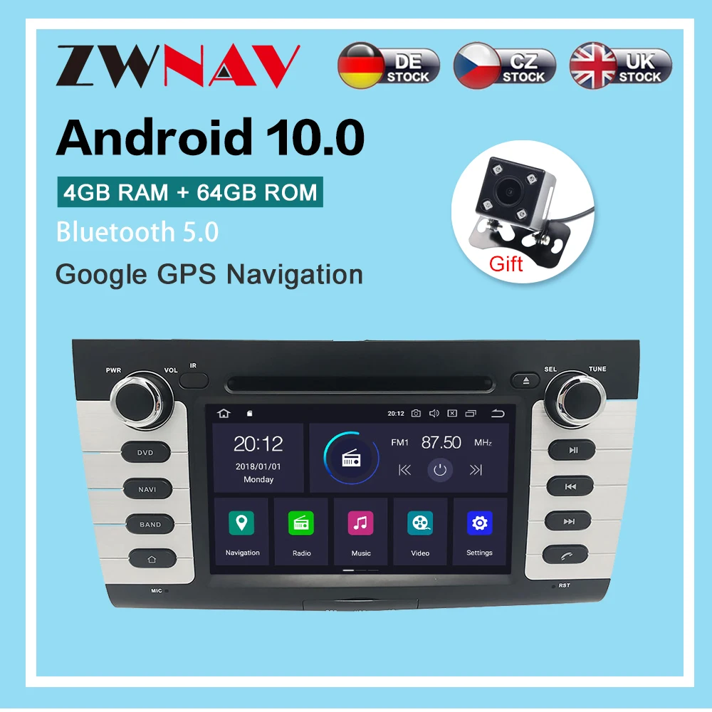 Автомагнитола Android10.0 4 Гб + 64 ГБ GPS-навигатор для SUZUKI SWIFT 2004-2010 мультимедийный плеер