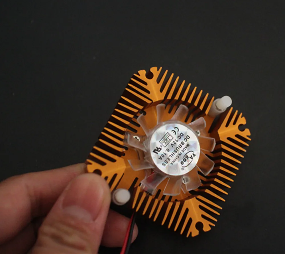 Aluminum Heatsink with fan for 5W/10W LED light Cooling Cooler DC12V 1pcs aluminum heat sink