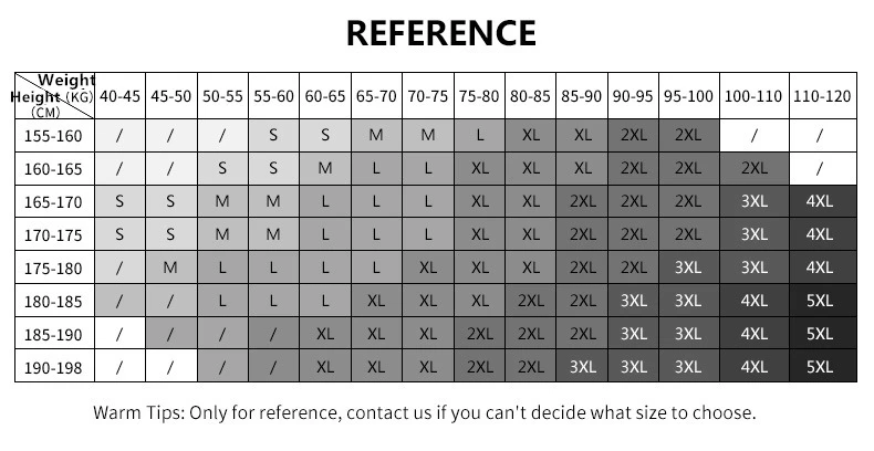 加厚卫衣欧美尺码表1