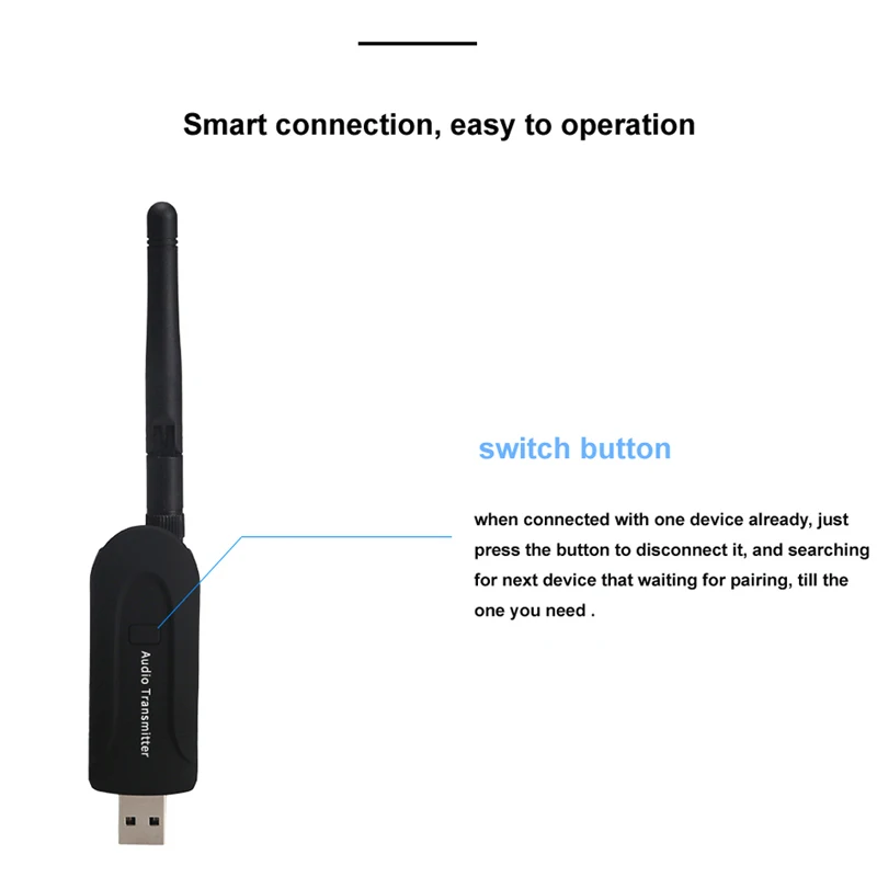 USB 3,5 мм беспроводной Bluetooth 4,0 A2DP стерео аудио передатчик для ноутбука ПК ТВ Прямая поставка