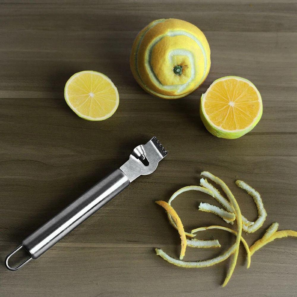 Инструменты для фруктов Нержавеющая сталь нож для чистки лимонов светло-оранжевый цитрусовый нож для снятия цедры с фруктов для снятия кожуры кухонные приспособления