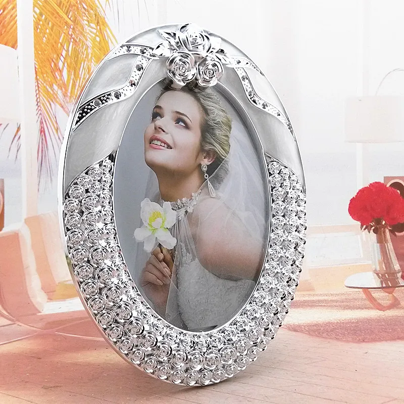 Creative Resin Silver-plated Oval 7-Inch 8-Inch 10-Inch Frame Manufacturers Direct Selling Wholesale Studio Wedding Tabletop Pho