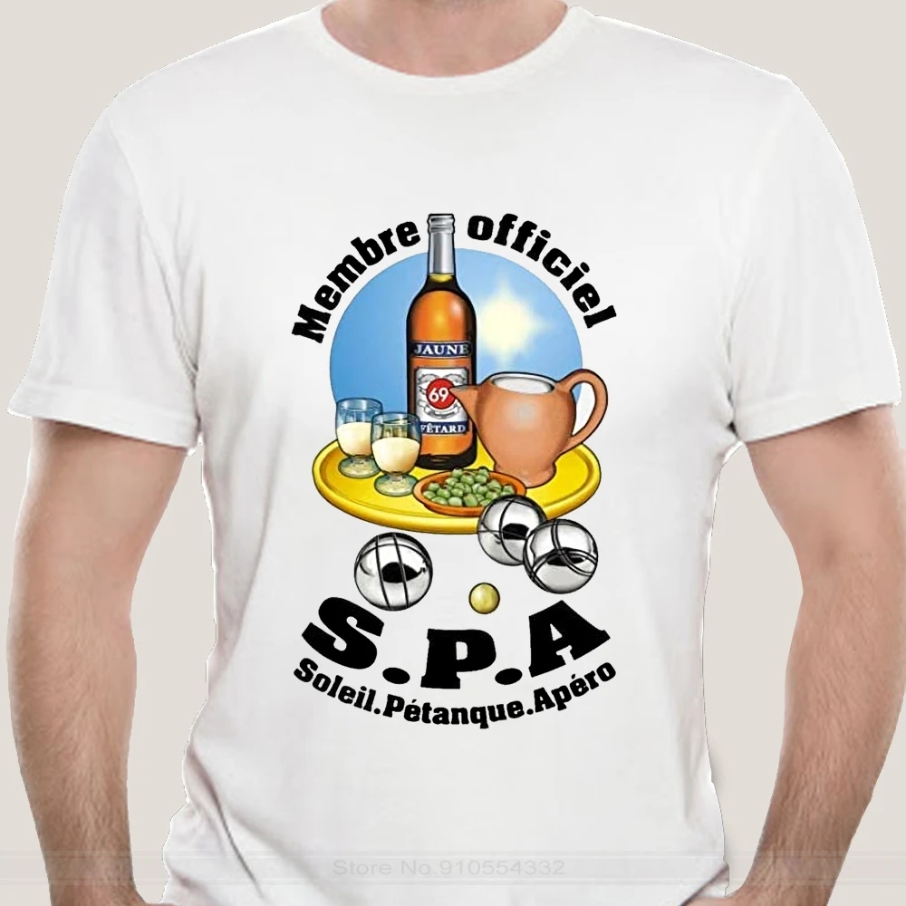 Новая мода Spreadshirt SPA Soleil Petanque Apero футболка Премиум Homme модная мужская хлопковая