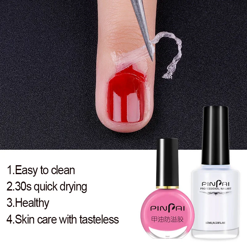 

15ml/10ml Peel Off Nail Polish Manicure Liquid Tape Cuticle Guard White/Pink Cuticle Protected Glue Easy Clean Nail-Art Latex