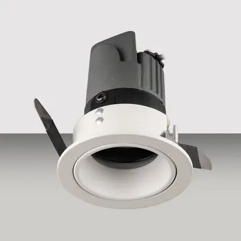 

No Flickering Angle Adjustable LED COB Recessed Downlight 5W 7W 12W 15W Round LED Ceiling Spot Light Wall Background