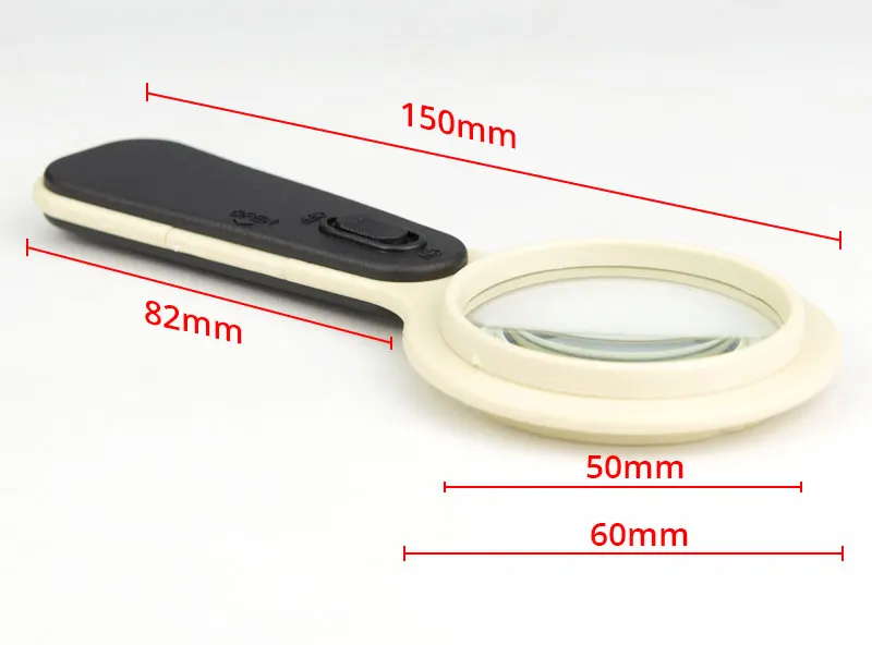 LIMEI-ZEN Magnifiers 15 Times The Elderly Reading LED Hand-held Glass HD Glass Inspection and Maintenance of The Glass