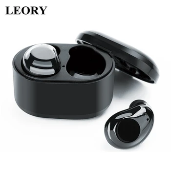 

LEORY Mini Portable TWS Wireless bluetooth Earphone Smart Touch Control Stereo Denoise Earbuds IPX5 Waterproof Sport Headset