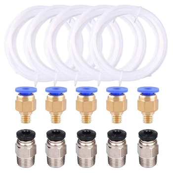 

3D Printer Accessories Teflon Tube Set PC4-M6 Pneumatic Connector PC4-M10 Straight Connector