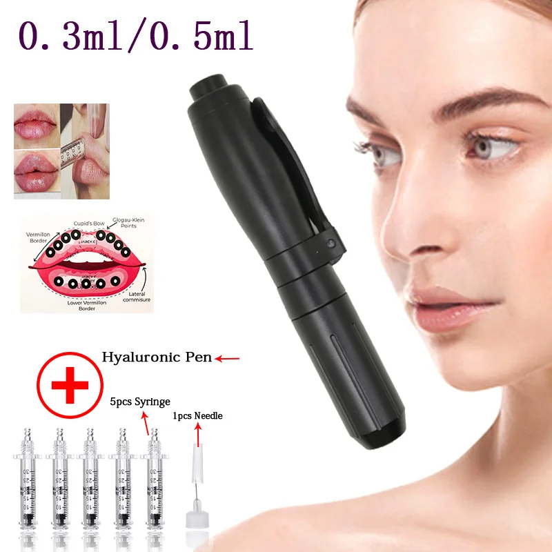 

0.5ML 0.3ML Hyaluron Pen Hyaluronic Acid pen lip Injection Atomizer Gun Wrinkle Removal Lifting Lip Filler injector Non Invasive