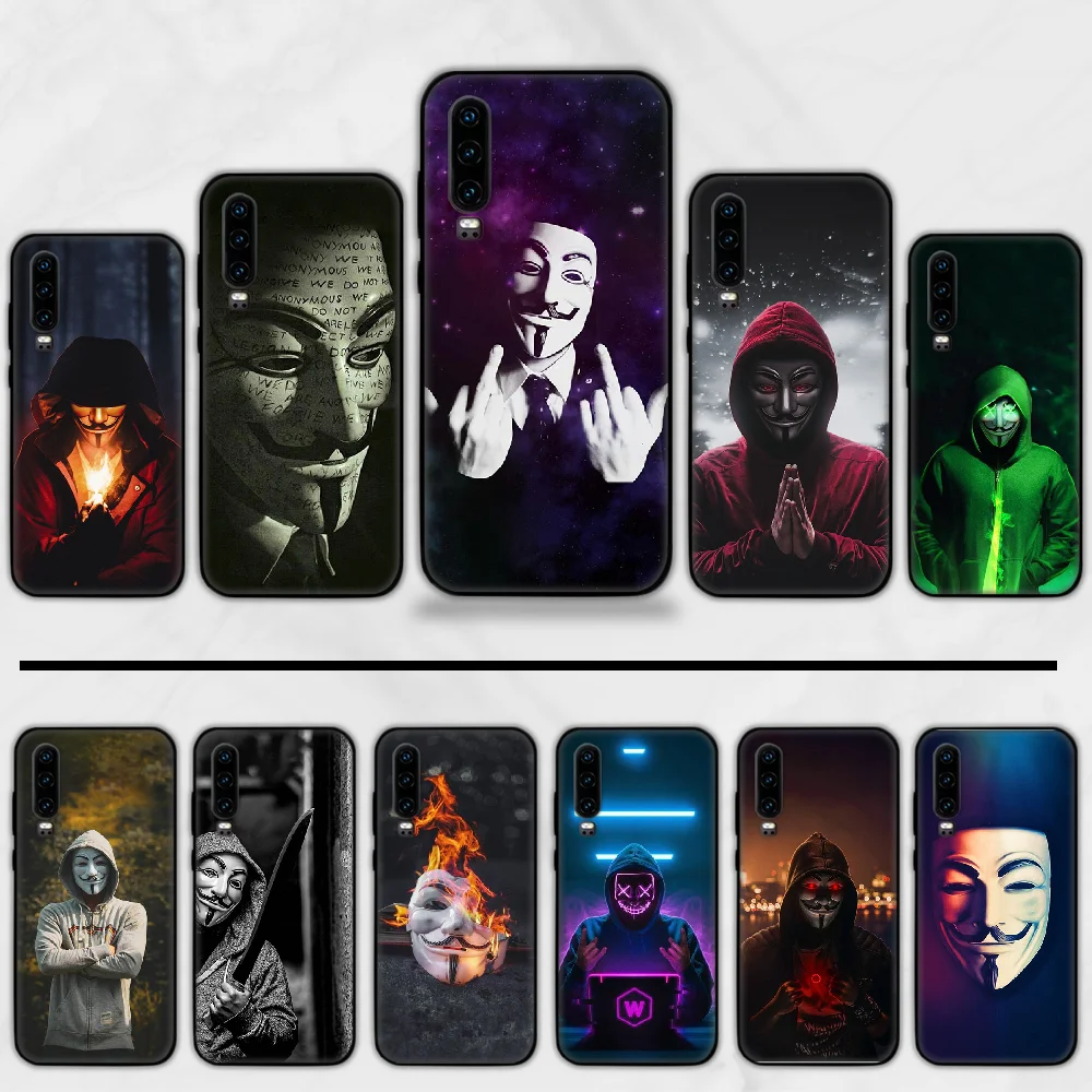 V-vendetta анонимная маска мягкий силиконовый чехол из ТПУ для телефона Huawei P9 P10 P20 P30