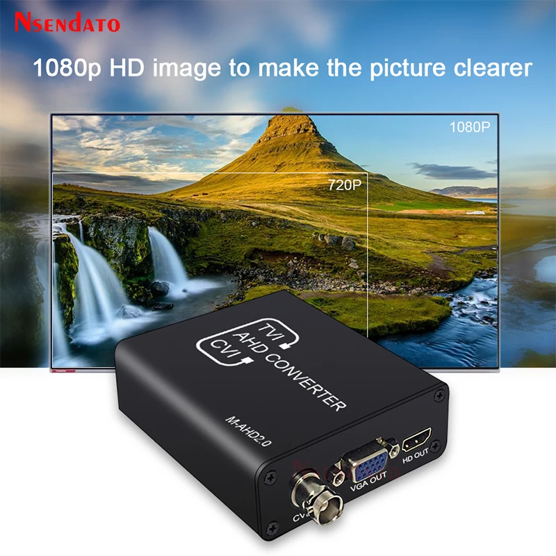 Cctv Câmera Video Tester Converter Adaptador Full hd 5mp 2mp 720p 1080p Ahd Tvi Cvi para hd Vga Conversor Cvbs Interruptor - Image 4