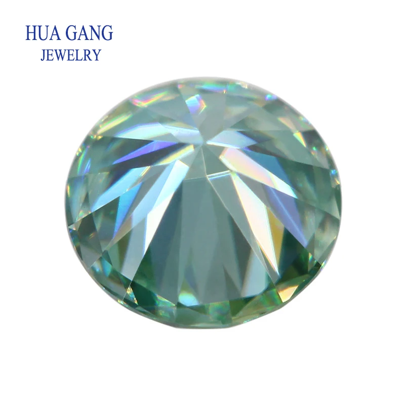 0.5 Carat Blue Moissanite Brilliant Cut Moissanite Stone 5.0mm VVS1 Excellent Cut Grade Test Positive Lab Diamond