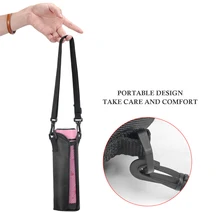 Портативный бутылка для воды на открытом воздухе изоляцией из нержавеющей стали сумка-держатель для бутылки со съемным плечевым ремнем Портативный бутылка для воды на открытом воздухе изоляцией из нержавеющей стали сумка-держатель для бутылки со съемным плечевым ремнем