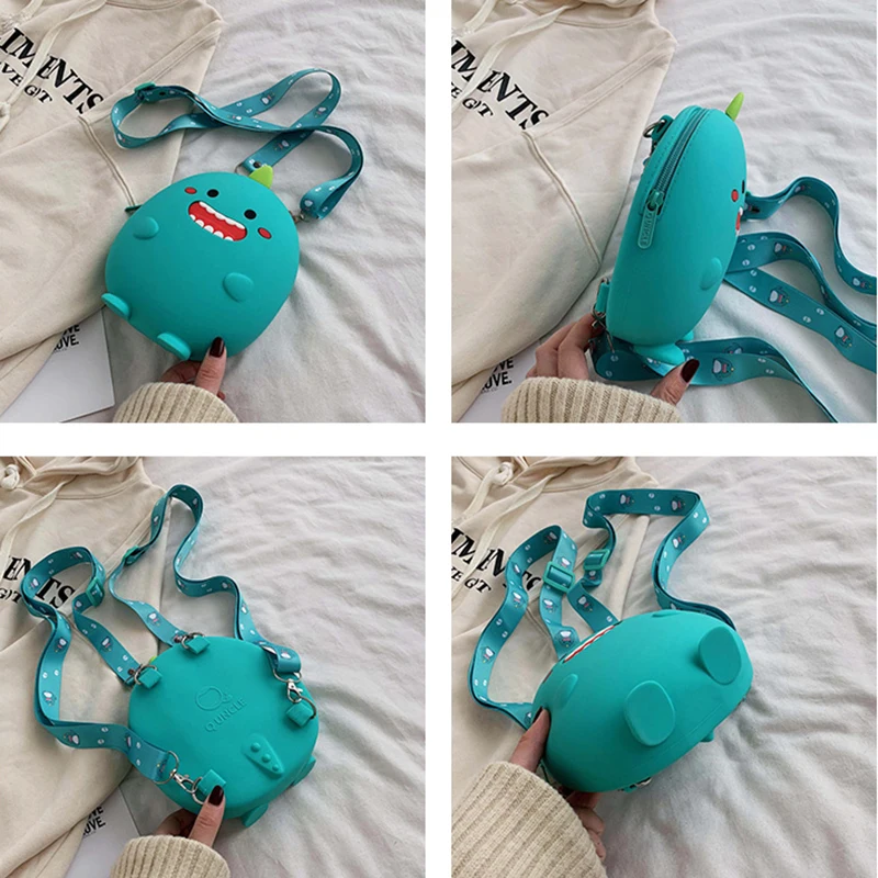 Милые детские силиконовые рюкзаки с 3D рисунком из мультфильма школьный ранец для
