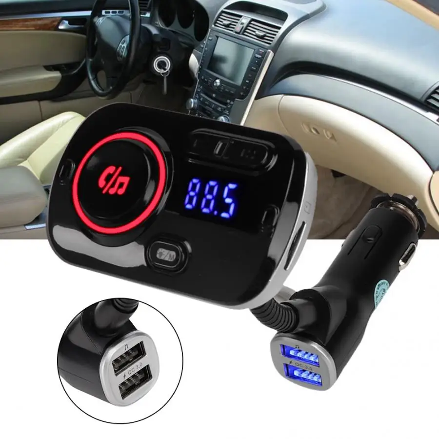 Автомобильный Bluetooth MP3-плеер динамик FM навигация двойной fm-трансмиттер с USB громкой связи телефон Автомобильный MP3 Bluetooth музыкальный плеер