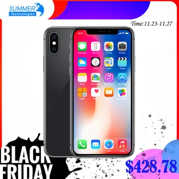 

Unlocked Original Apple iPhone X Hexa Core Face ID 256GB/64GB ROM 3GB RAM Dual Rear Camera 12MP 5.8" 4G LTE Smartphones