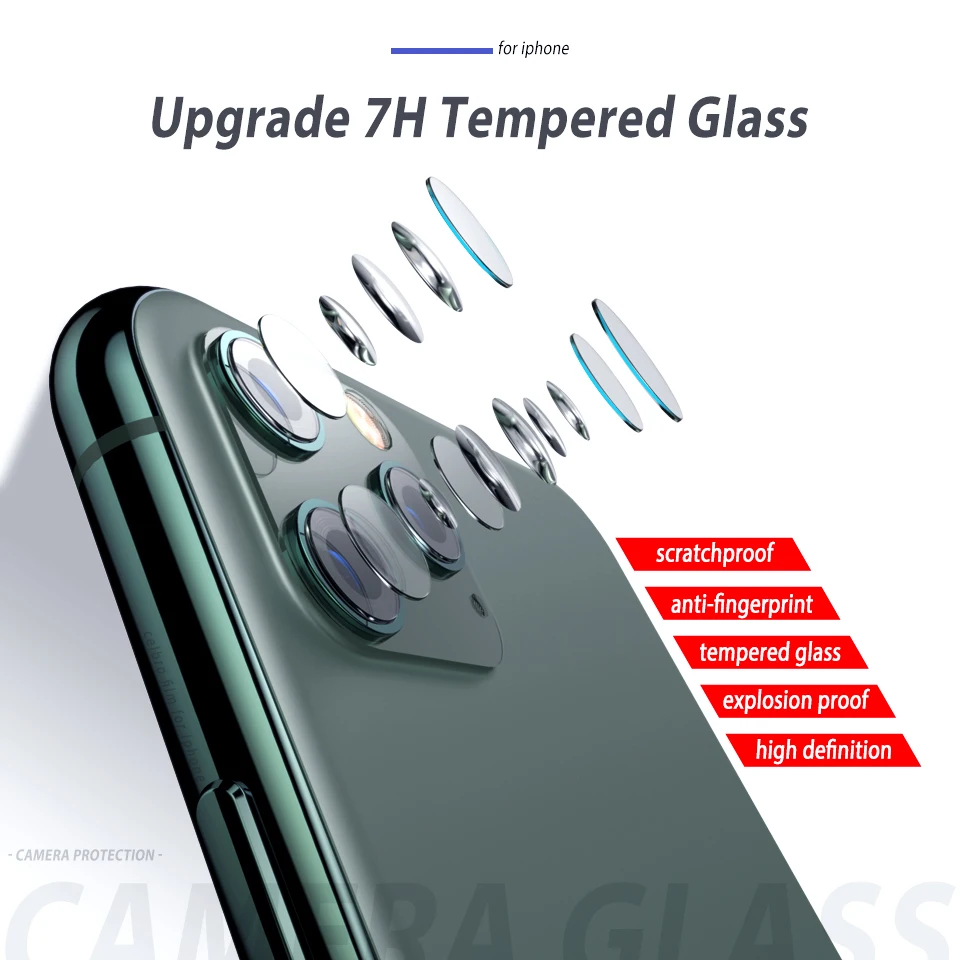 Закаленное стекло для iPhone 11 Pro Max защитное объектив камеры углеродное волокно