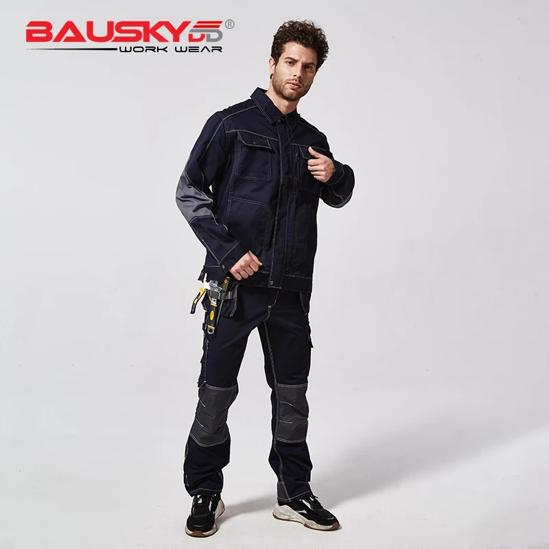 Bauskydd-Chaleco de trabajo multifunción para hombre y mujer, ropa