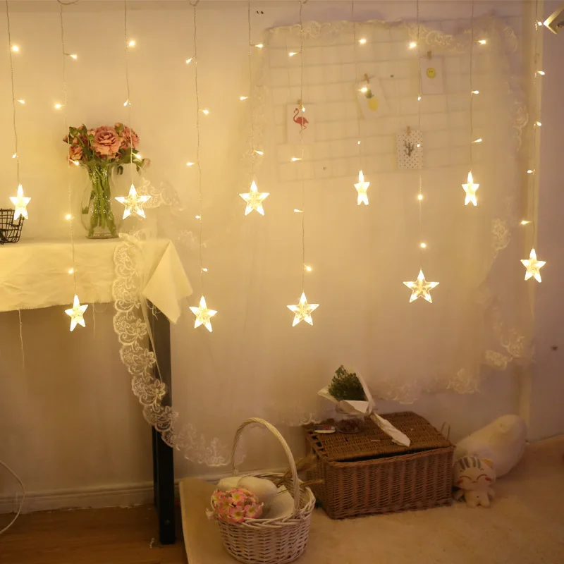 

Wholesale Star Lights LED Small Colored Lights Curtain Lights Bedroom Stars Light Dormitory Wall Decorative Pendant Proposal Dec