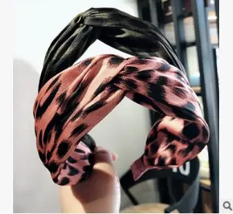 36 шт/лот DIY мульти ткани полоса контрастного цвета оголовье Леопард Крест Расширенный Уход за волосами и инструменты для укладки аксессуары для волос HA723