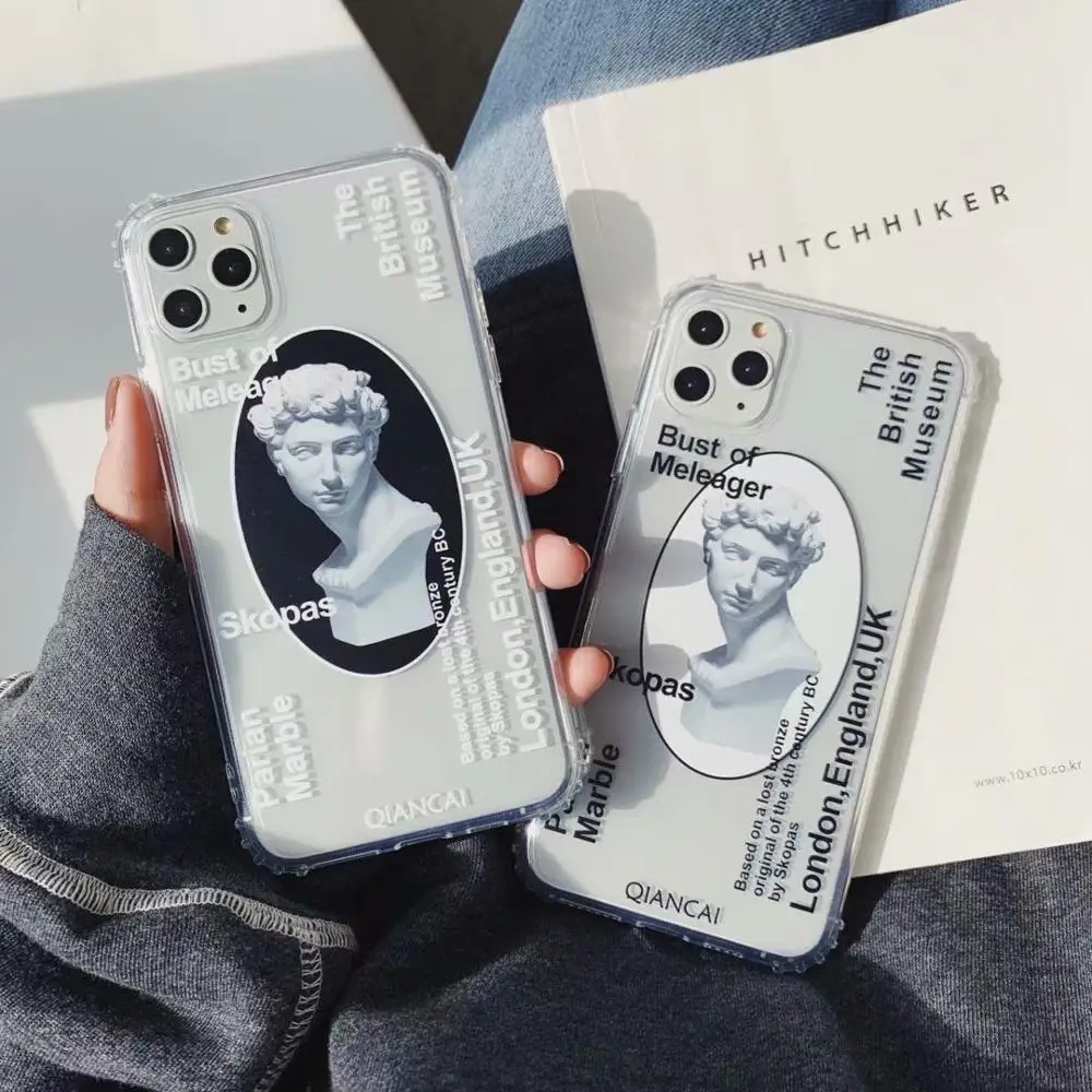 Силиконовый Прозрачный ударопрочный чехол с рисунком для iphone 11 Pro Max 7 8 Plus X XR XS |