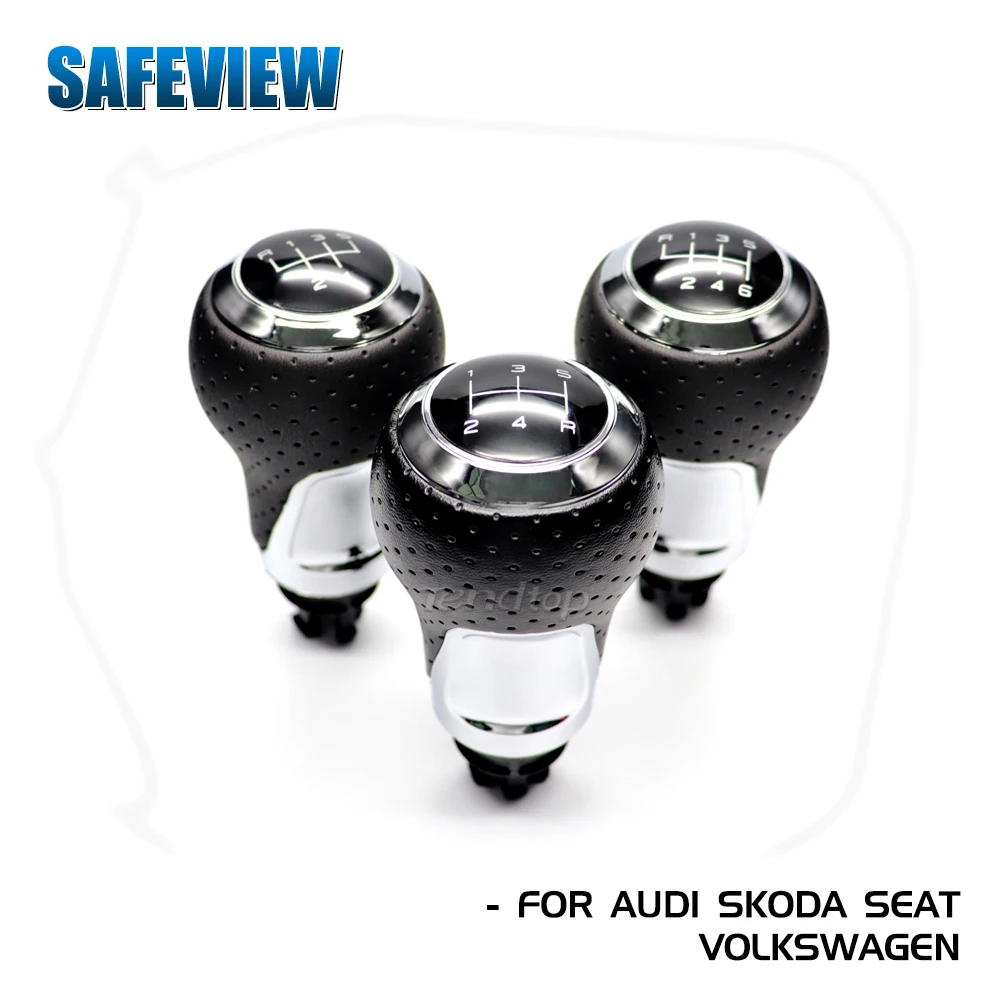 5/6 Pomello Del Cambio Stick Accessori Auto Per Audi A4 B6 B7 B8 A6 S4 8K A5 8T Q5 8R S Line Ibiza 6J Seat Leon Mk1 Passat Golf
