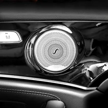 4 шт. Автомобильный Дверной динамик аудио Накладка для Mercedes Benz AMG C E класс W205 W213 GLC громкий динамик плеер 3D стикер аксессуары