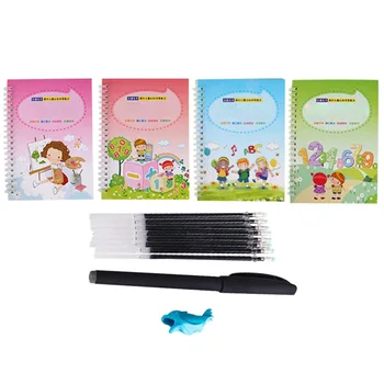 

Auto Fade Calligraphy Tracing Book Letter Paper Student Handwriting Copybook Set Art For Kids Magic Writing Paste Reused
