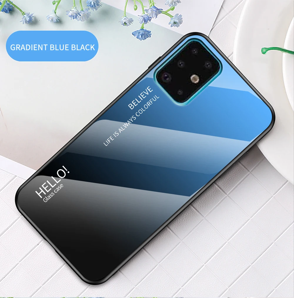 Alxun для samsung S11 Plus, чехол с цветным градиентом, силиконовая рамка, закаленное стекло, задняя крышка для samsung S11 S11E S11Plus, чехол, Capa